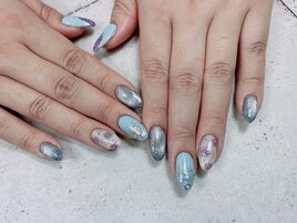 爽やかローズネイル