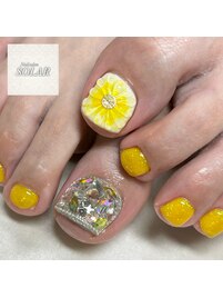 ぷっくりお花ネイル