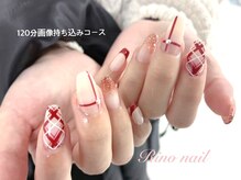 リノ ネイル(Rino nail)/赤チェック　80310