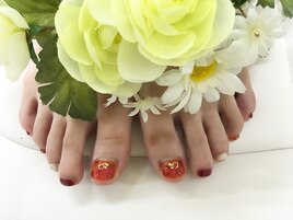 べっ甲ネイル★フットネイル