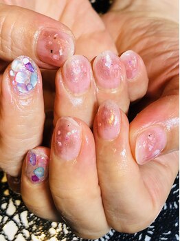 アンジェリーク ネイル(Angeleek NAIL)/夏季限定☆ミラーチークシェル盛