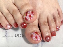 ネイルアトリエルカ(nail atelier LUCA)/W-264 大理石×マグネットネイル