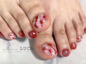 ネイルアトリエルカ(nail atelier LUCA)/W-264 大理石×マグネットネイル