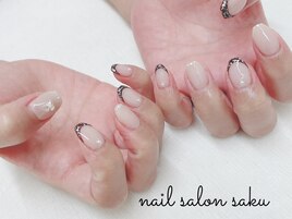 ボルドーフレンチ/ラメがけ