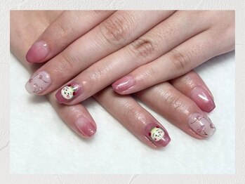 クリスタルネイル/浴衣に似合うネイル