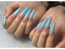 ミントアンドミスネイル(Mnt&Mis NAIL)の雰囲気（ダイアミチップ×グラデーションネイル　By　FAYE）
