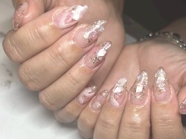 シェル貝殻埋め込みスカルプ