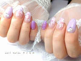 6月限定デザイン☆紫陽花ネイル