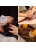 【頭も脚もスッキリ♪】ヘッドスパ45分+足湯付きふくらはぎアロマ45分 ¥11000