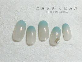 289. ミラー ビジュー 水色 B