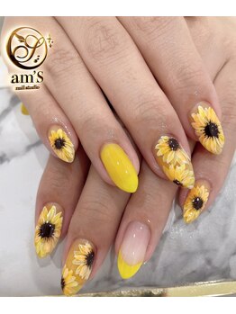 アムズ(am’S)/ひまわりネイル♪