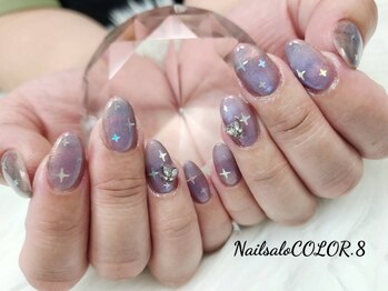ネイルサロン カラーエイト(Nailsalon COLOR.8)の写真/他店での持ち込み画像OK！パーツやカラーの種類は町田1位を誇る5000点以上！3Dキャラご相談可能◎