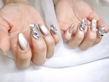 マグネットネイル×ガラスネイル