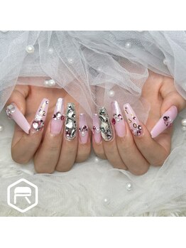 レディスペネイル ノウラ 名駅店(Redispe nail NouRa)/ピンクキラキラデザイン