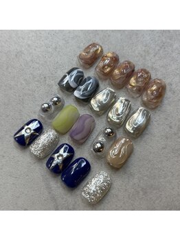 ヒルズ 原宿(Hills Harajuku)の写真/【オシャレな定額コース¥6400】ハイセンスなデザインを毎月追加◎抜け感・透明感のある指先に♪