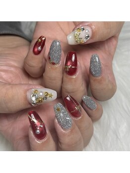 ビックホリデー(BIG HOLIDAY)/キラキラクリスマスネイル