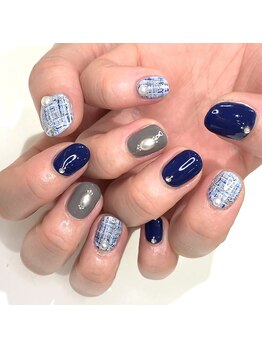 グラマラス プレジール 中野店(glamourous plaisir)/ネイビーネイル