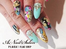 20/12/31　スカーフ柄ネイル