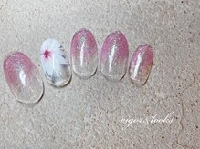 ヴィガー アンド ルックス 白金 目黒(Vigor&Looks)/フラワーネイル　ピンク