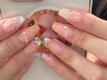 ガーリーリボンネイル