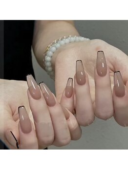 チップ長さだしフレンチアート