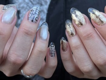 Private nail salon【 u 】の写真/《ジェルスカルプ×クリアフレンチ》透明感溢れるデザインで指先を彩る。折れた爪の補正もお任せください◎