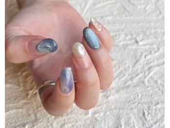 アイネイルズ 梅田店(I nails)/マグネットニュアンスネイル