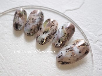 ネイルサロン ブランシュール(Nail Salon Blancheur)/秋色大理石風ネイル