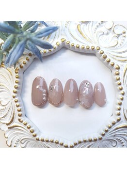 ピオニーネイル(peony nail)/シフォンフラワー