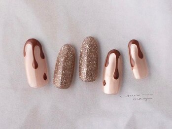 チョコネイル×フラッシュネイル