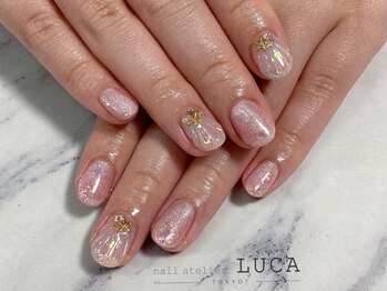 ネイルアトリエルカ(nail atelier LUCA)/W-265 ピンクマーメイドネイル