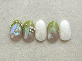 ネイルサロン ブランロール 三軒茶屋店(Blanl'or)/グラデーションリボンネイル