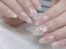 氷花ネイル/ワンホンネイル