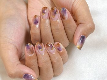 モグネイル(Mogunail)の写真/<DESIGNランキング入賞&パラジェル登録店>初秋にもぴったり＊ちゅるん水光ネイル￥8980/オフィスデザインも