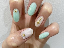 オーロラフィルムネイル☆