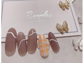 リップルズ(Ripples)/春ネイル☆ギンガムチェック