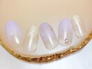 華やかパープルネイル