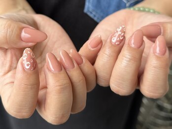 ラグ ネイル(RAG nail)/秋ネイル/ヒョウ柄