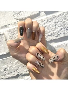 グラマラス プレジール 中野店(glamourous plaisir)/レオパードネイル