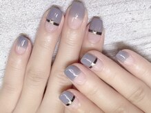 ラウンドアバウト(roundabout)/モノトーンネイル☆