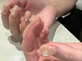 ホワイト　ゴールド　ぷっくり