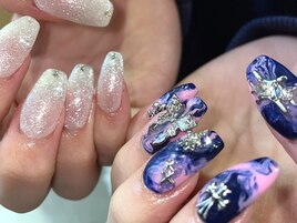 ラメ×マーブルネイル【キヨカ】