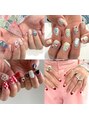 イオネイル(io nail)&nbsp;最近は立体のお花アートがお気に入りです♪