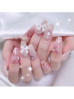 リボン ド ティアラ(Ribbon de Tiara)の写真/モチベが爆上がりする自分史上最高に可愛いネイルをご提供いたします！