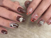 アンゲッコ 長堀橋(angecco)/10本持ち込みバレンタインネイル