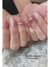 プライベート ネイルサロン マーマ(murmur)/パールきれいめネイル