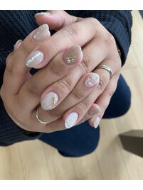 free artコース♪シェルネイル