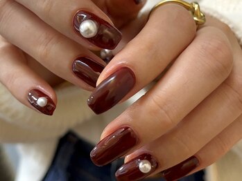 ルカ 原宿(lux)/ボルドーワンカラー + パール