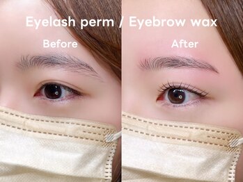 メゾンドシャルム(maison de charme)/まつ毛パーマ+アイブロウwax