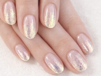 クレアネイル 恵比寿店(clea nail)の写真/クリア×キラキラホログラムでシンプルだけど華やかに☆【写真】オーロラフレーク￥2400　（恵比寿ネイル）